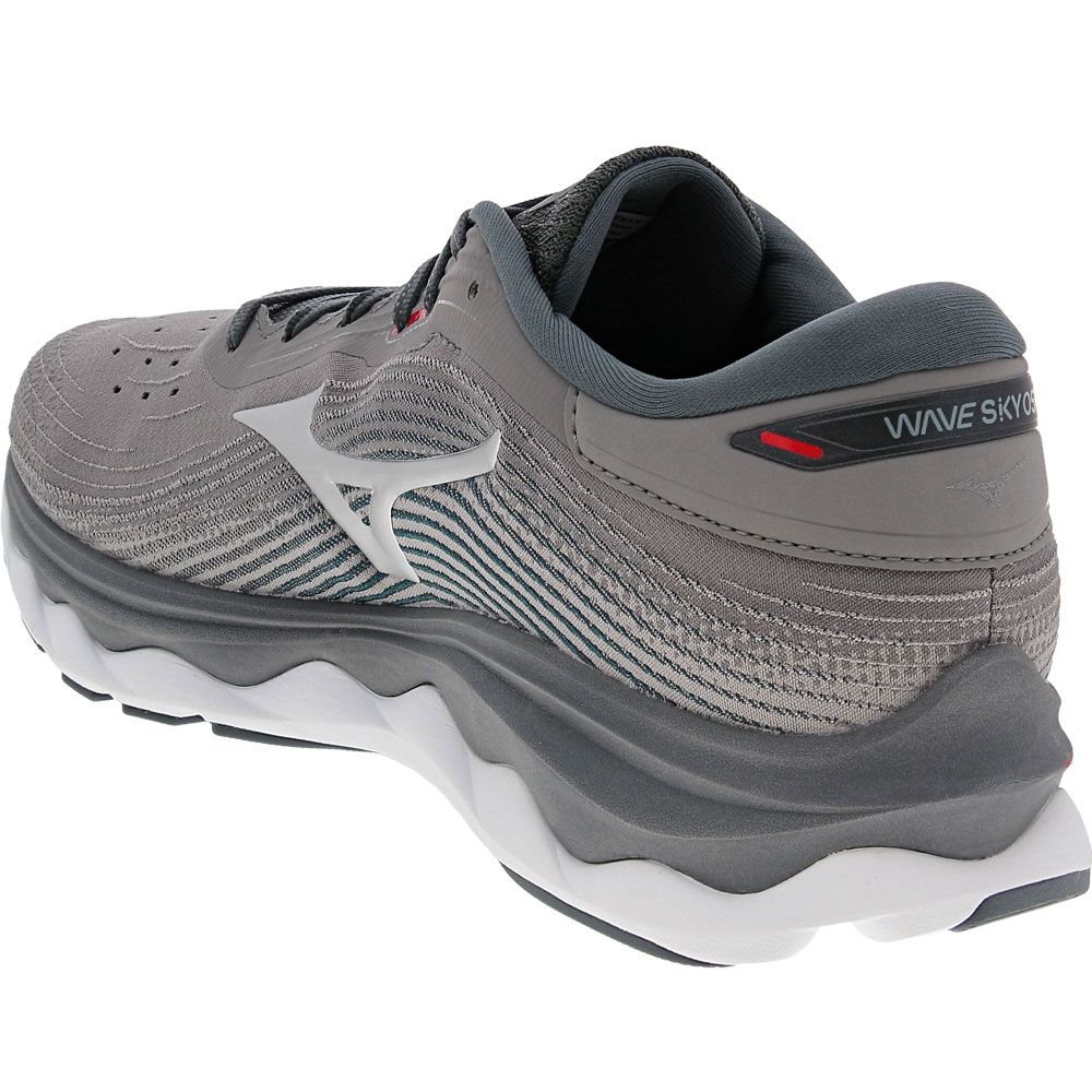 Mizuno Wave Sky 5 Running Shoes - Mens Steel Grey Back View