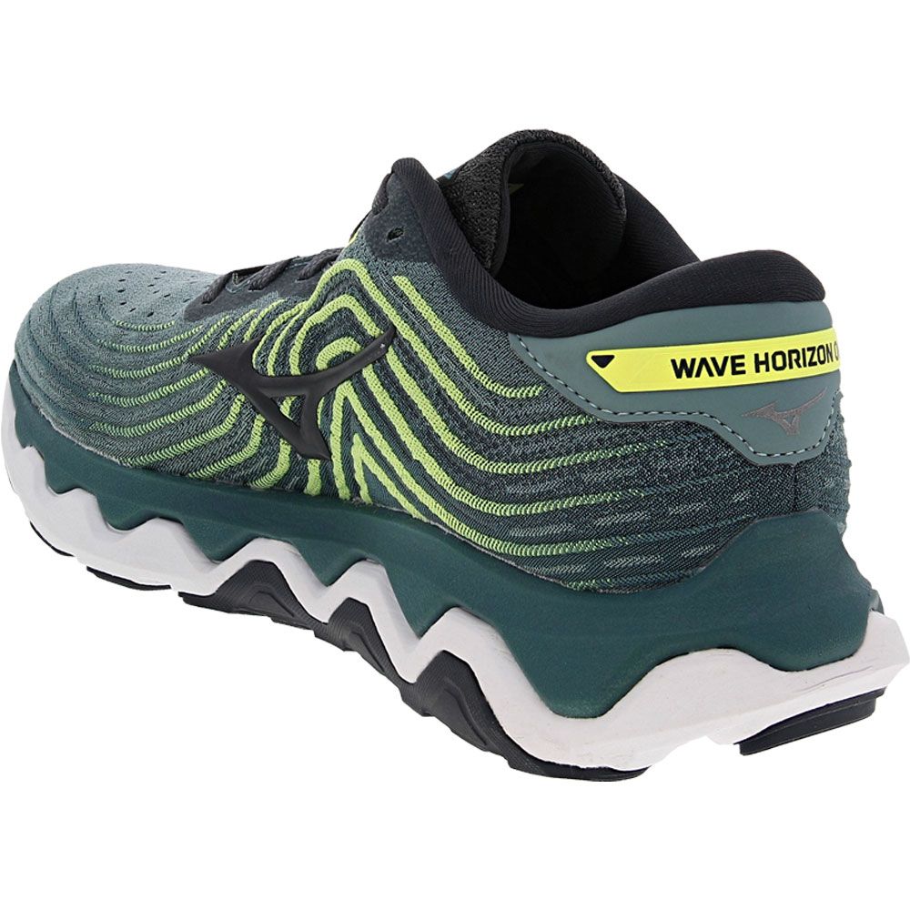 Mizuno Wave Horizon 6 Running Shoes - Mens Smoke Blue Ebony Back View