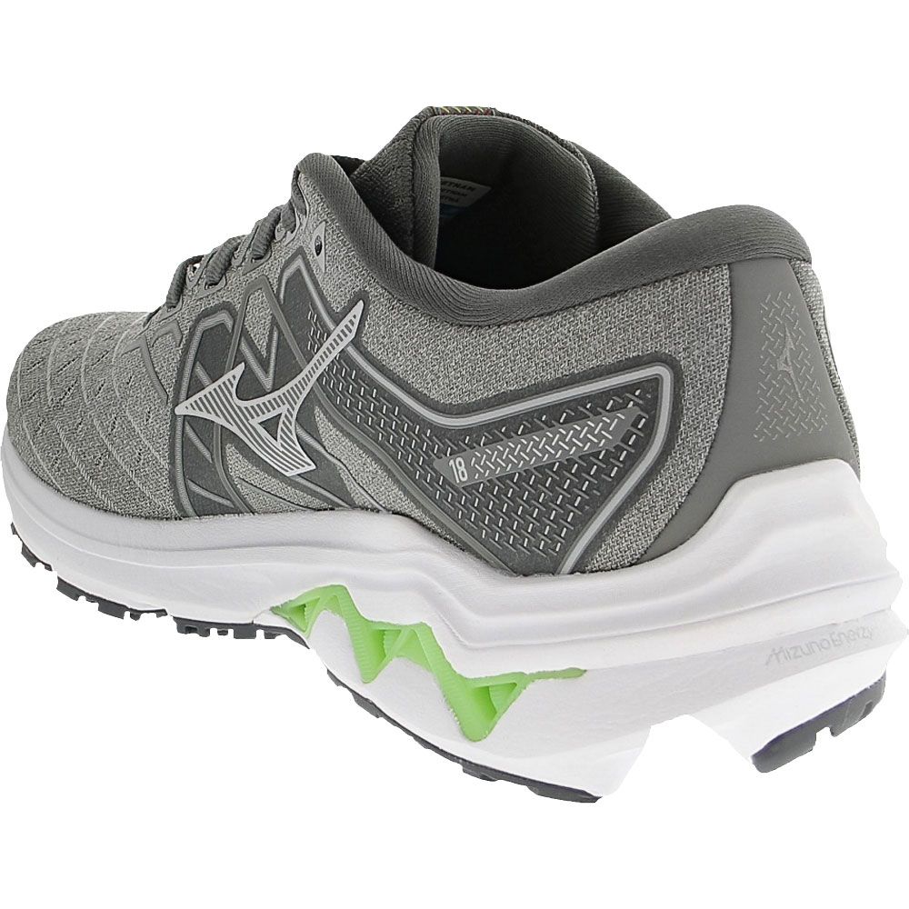 Mizuno Inspire 18 Running Shoes - Womens Ulimate Grey Silver Back View