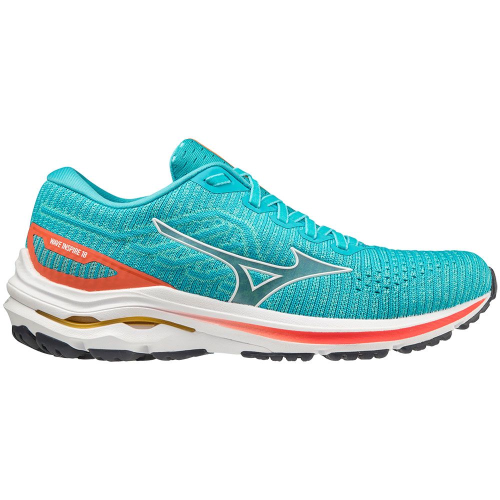 Mizuno Inspire 18 Knit Running Shoes - Womens Turquoise Blue