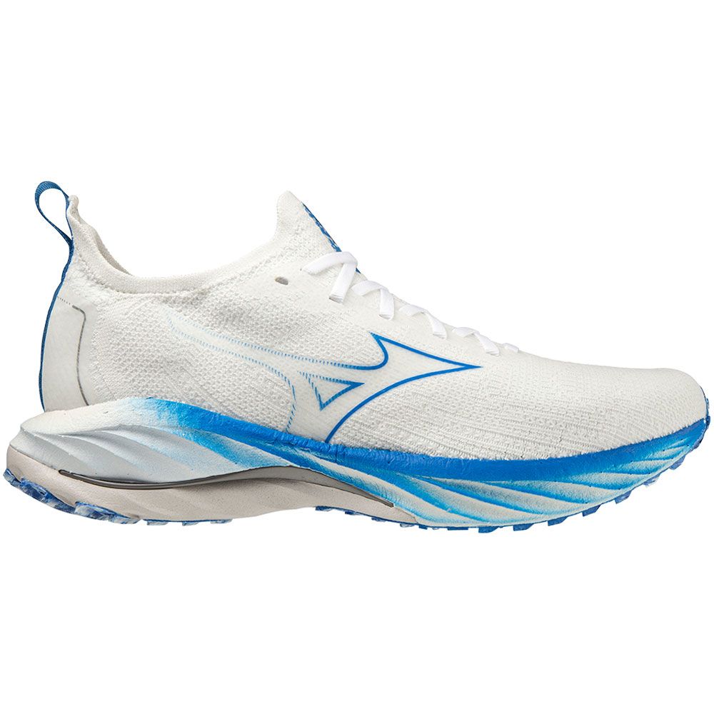 Mizuno Wave Neo Wind Running Shoes - Mens Undyed White Peace Blue