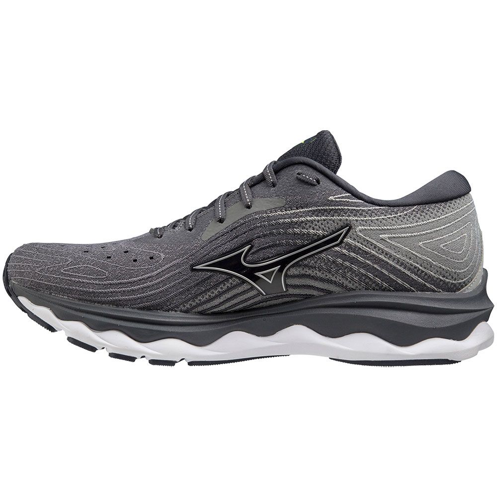 Mizuno Wave Sky 6 Running Shoes - Mens Quiet Shade Silver Back View