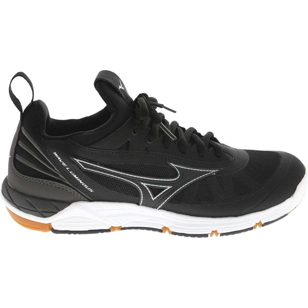 Mizuno Wave Luminous Volleyball Shoes - Womens Black Grey Side View