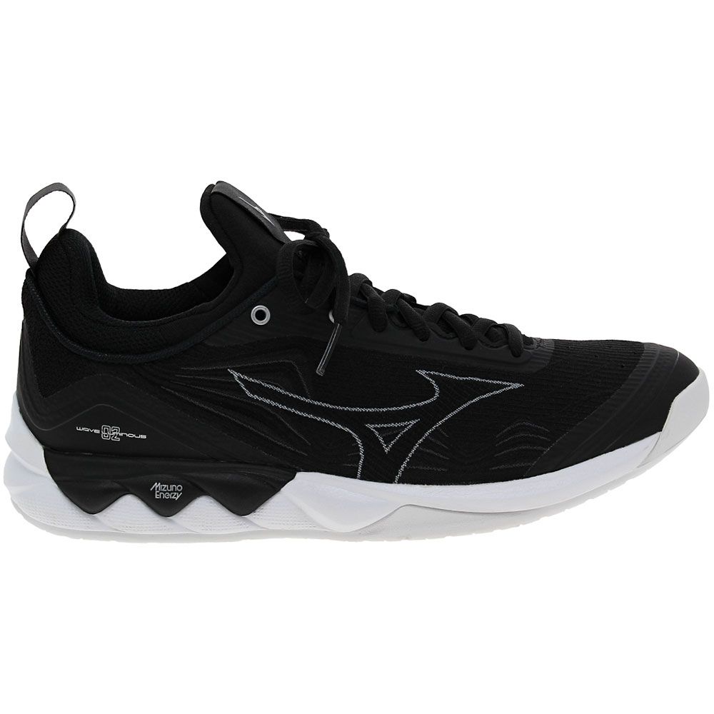 Mizuno Luminous 2 Volleyball Shoes - Womens Black White Side View