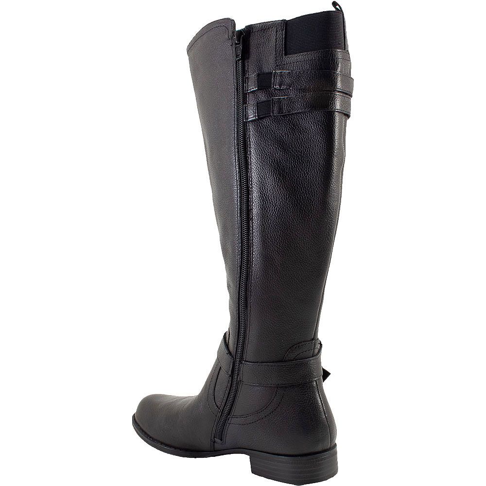 Naturalizer Jackie Wide Calf Tall Dress Boots - Womens Black Back View