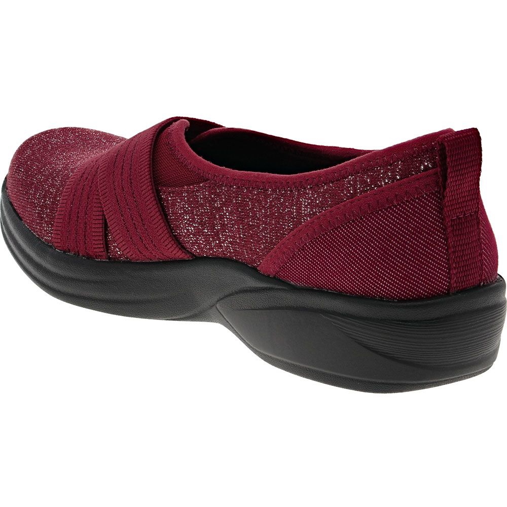 BZees Niche 3 Slip on Casual Shoes - Womens Burgundy Back View