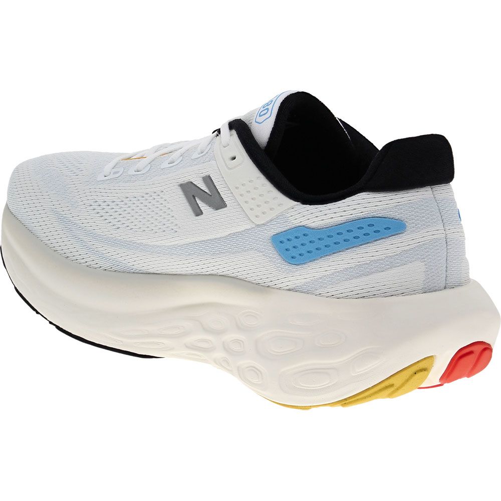 New Balance Fresh Foam X 1080 13 A Running Shoes - Mens White Black Back View