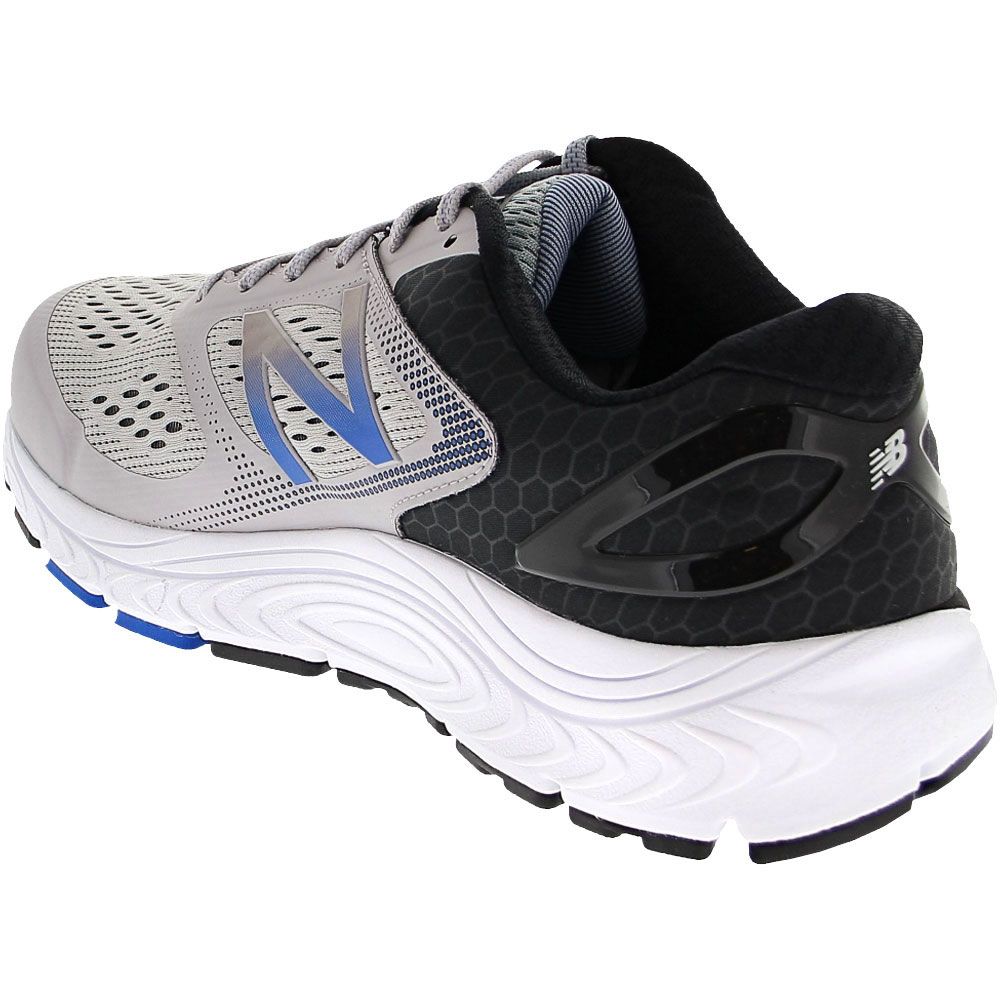 New Balance M 840 Gb4 Running Shoes - Mens Silver Blue Back View