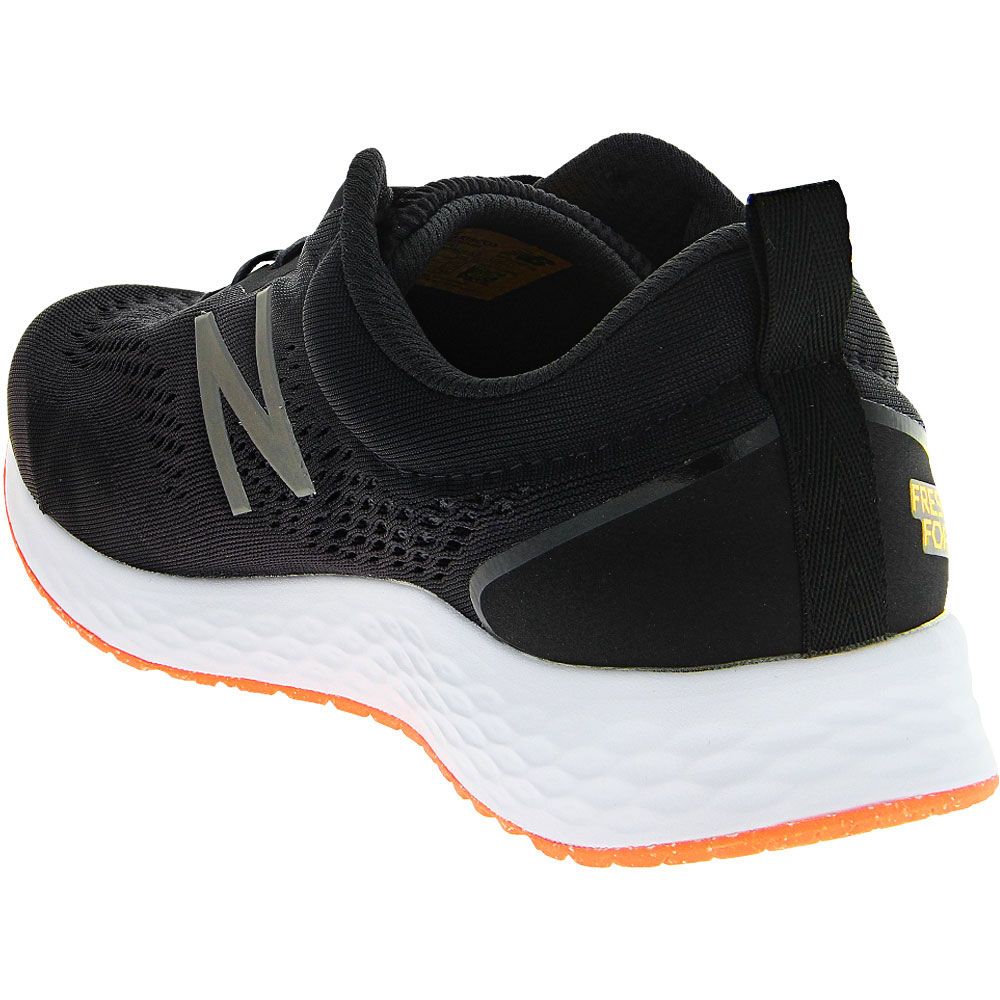 New Balance Fresh Foam Arishi 3 Running Shoes - Mens Black Spicy Orange Back View