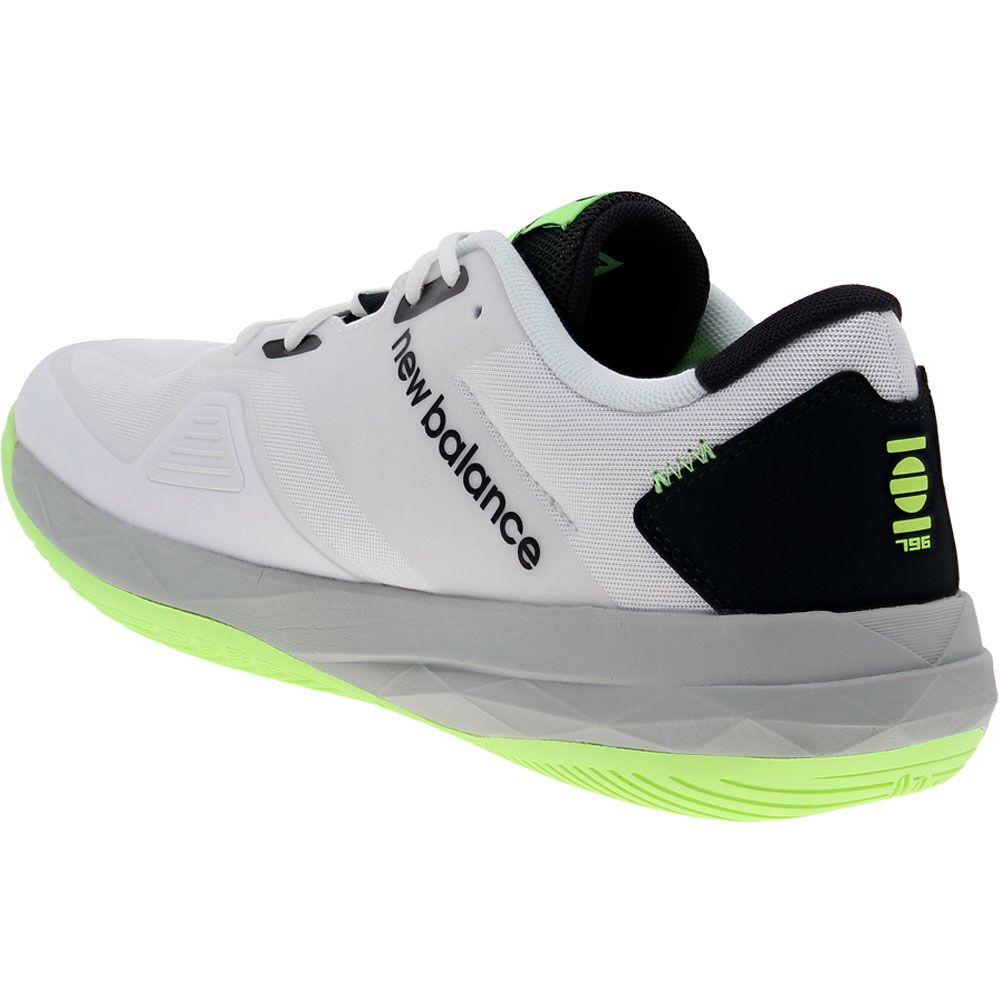 New Balance MCH 796 v4 Tennis Shoes - Mens White Lime Back View