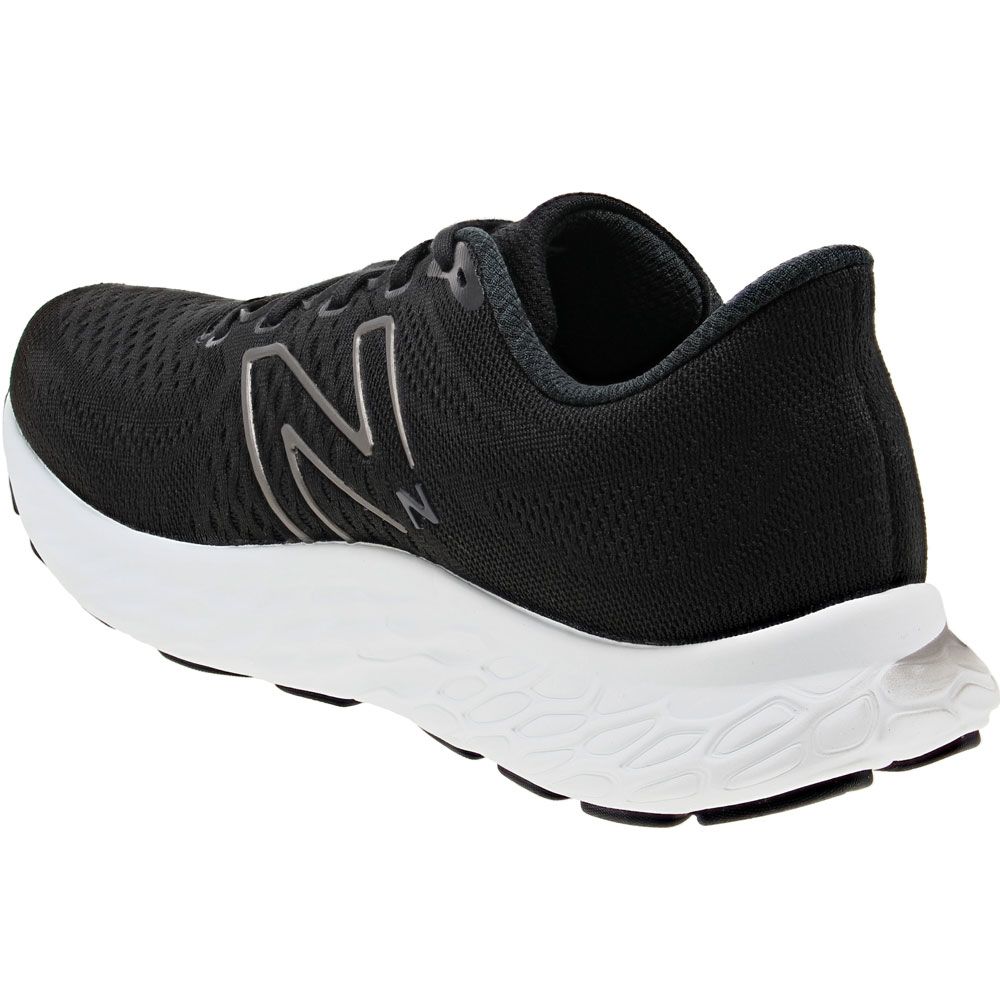 New Balance Freshfoam Evoz 3 Running Shoes - Mens Black White Back View
