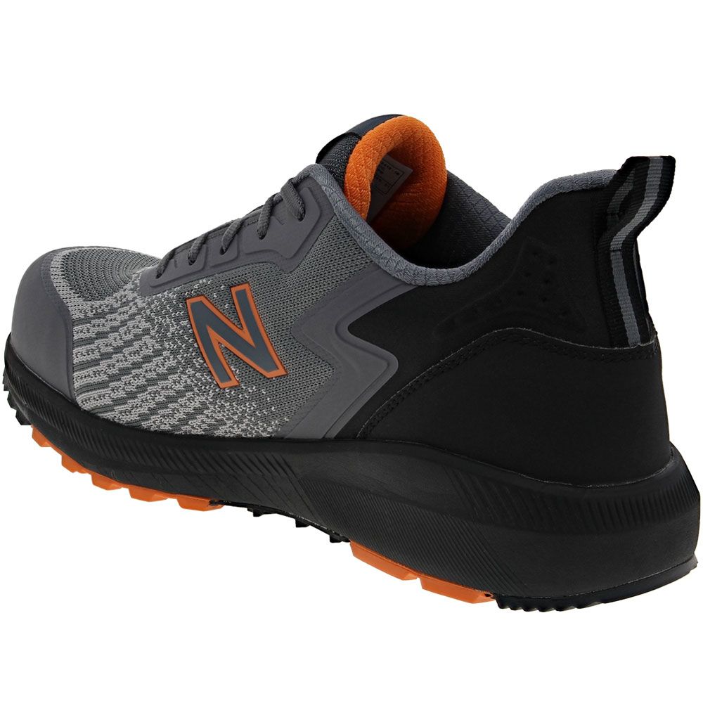New Balance Work Speedware Composite Toe Work Shoes - Mens Grey Orange Back View