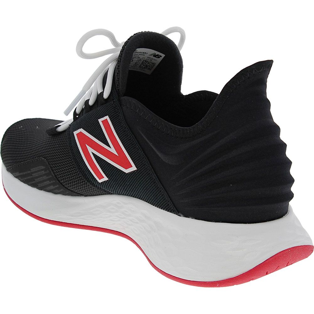 New Balance Freshfoam Roav 1 Running Shoes - Mens Black Red Back View