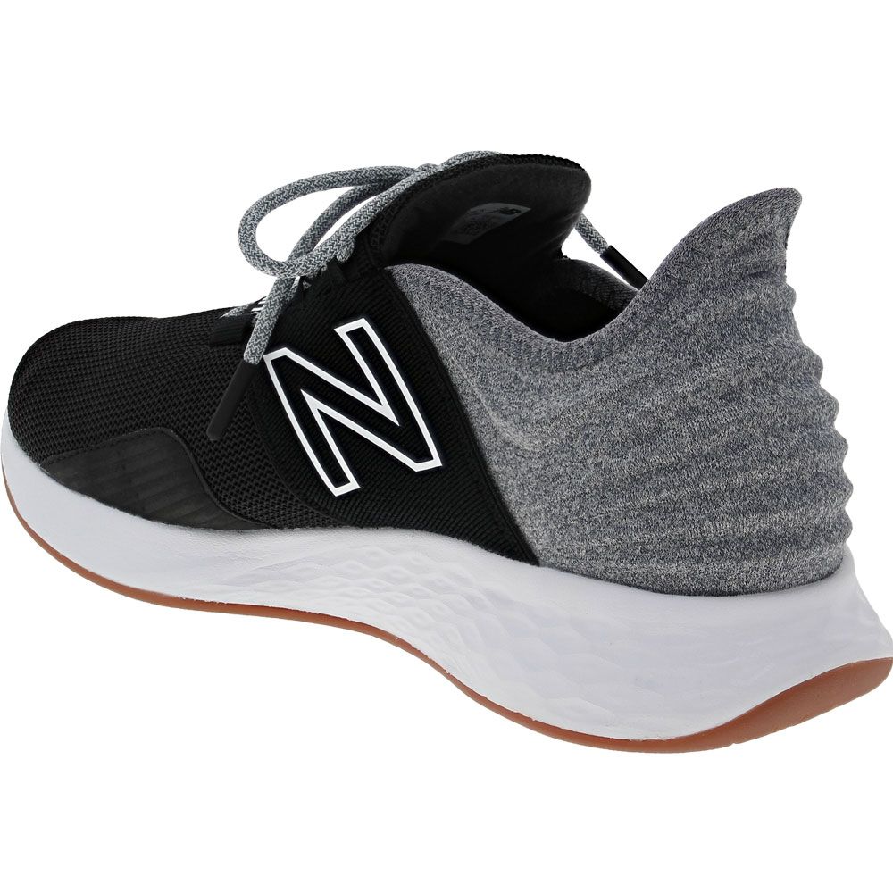 New Balance Freshfoam Roav Running Shoes - Mens Black Grey Tshirt Back View