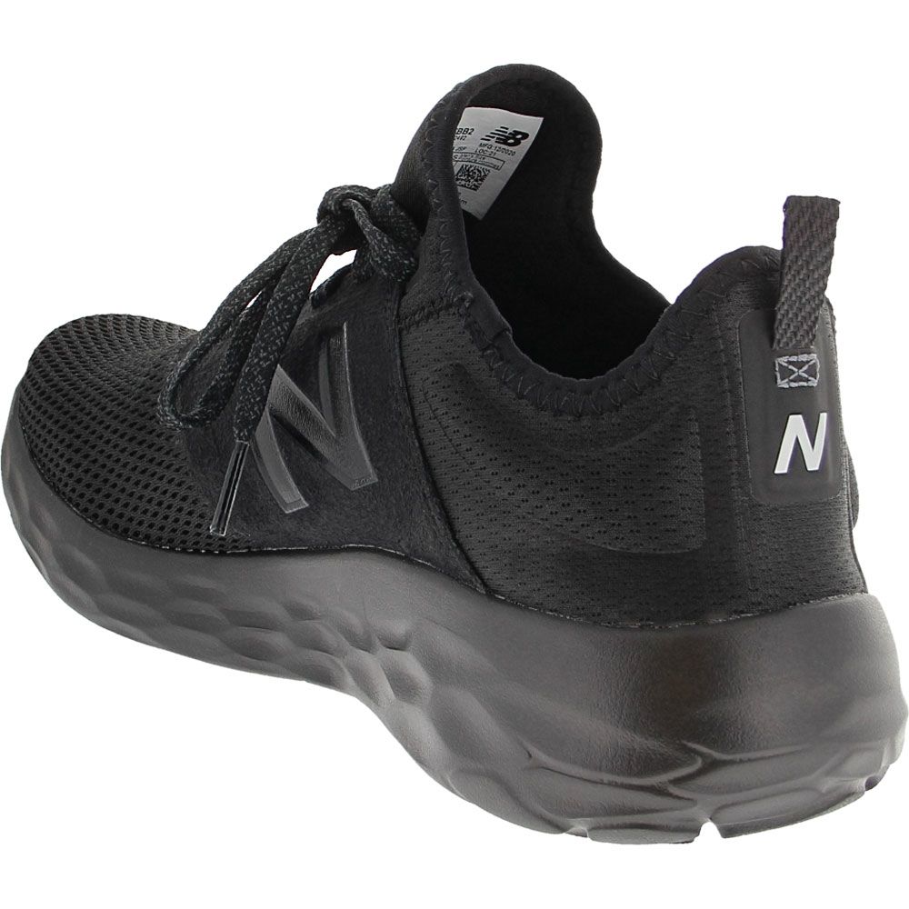 New Balance Freshfoam Sport Running Shoes - Mens Black Black Black Back View