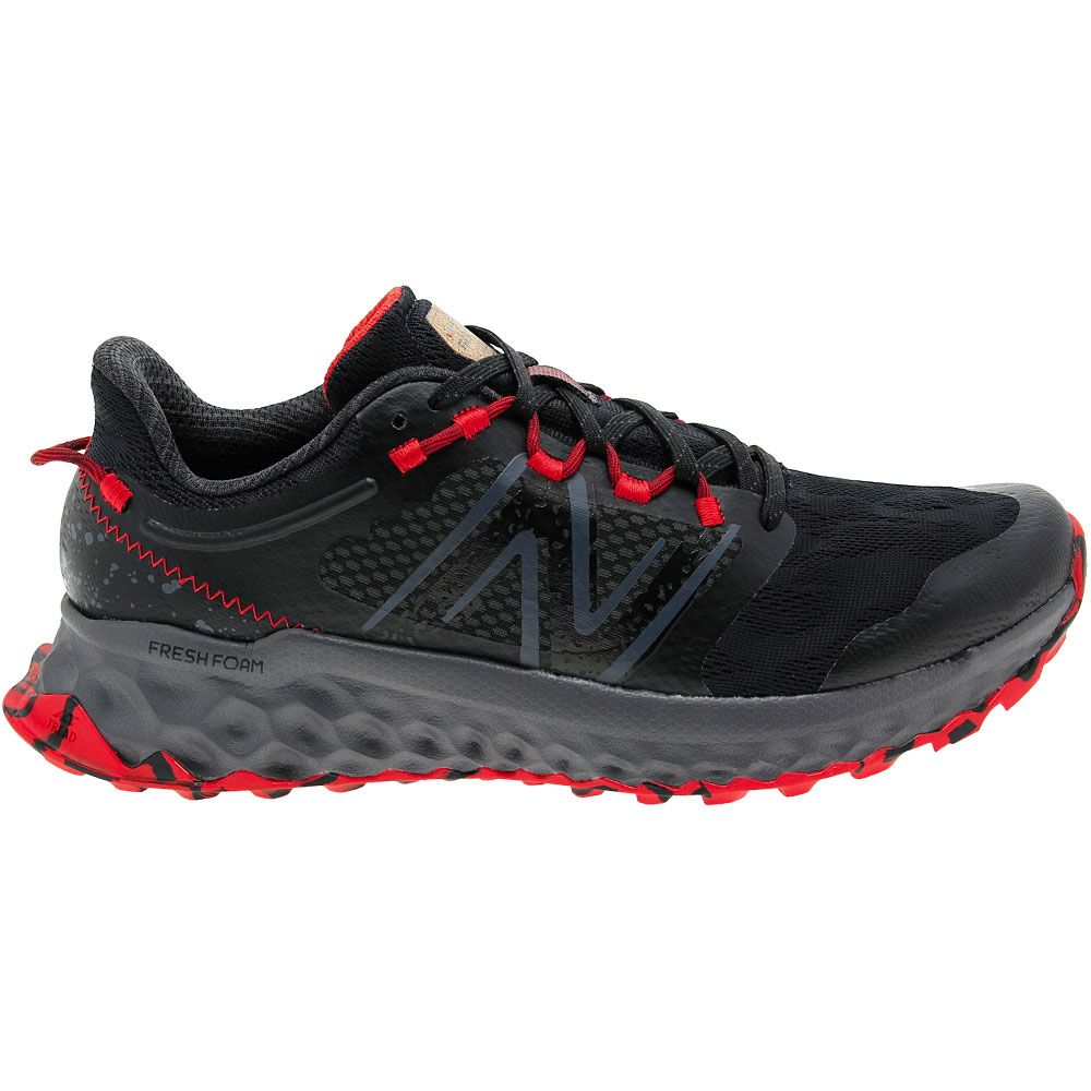 New Balance Garoe Mens Trail Running Shoes Black Red Side View