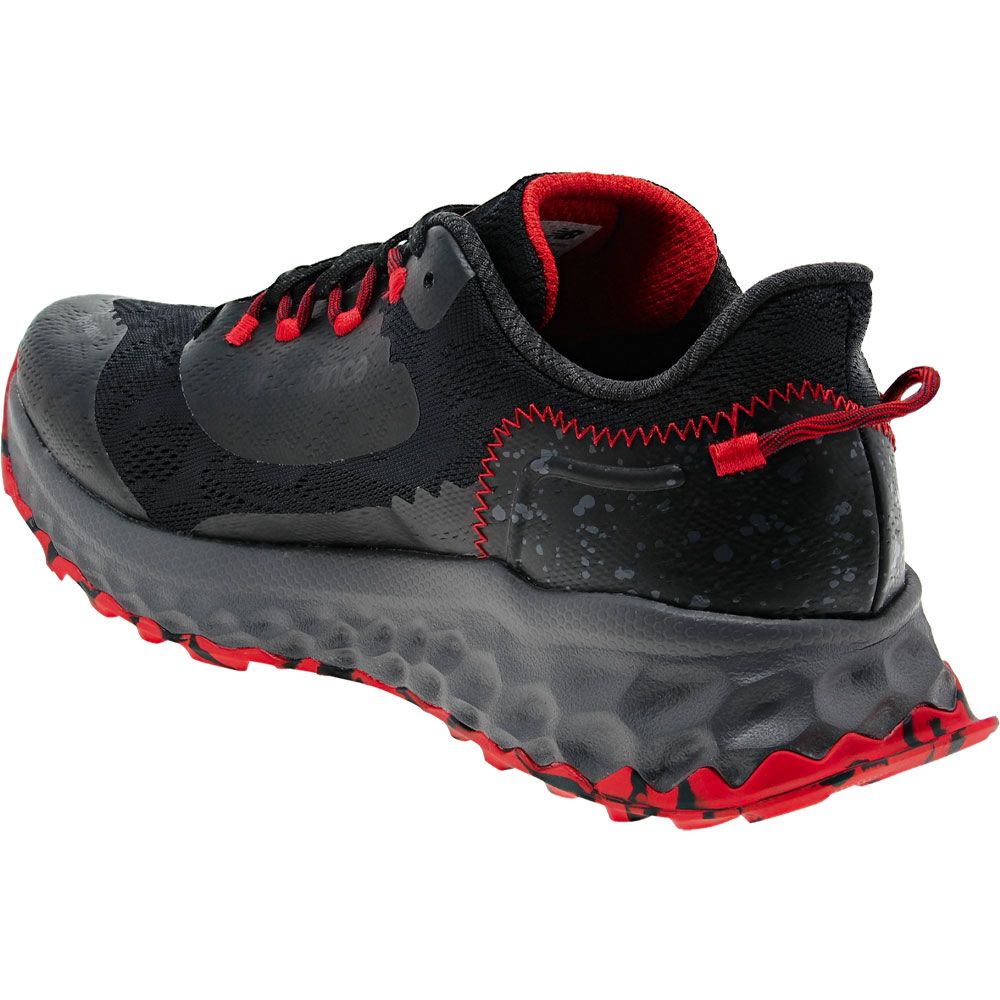 New Balance Garoe Mens Trail Running Shoes Black Red Back View