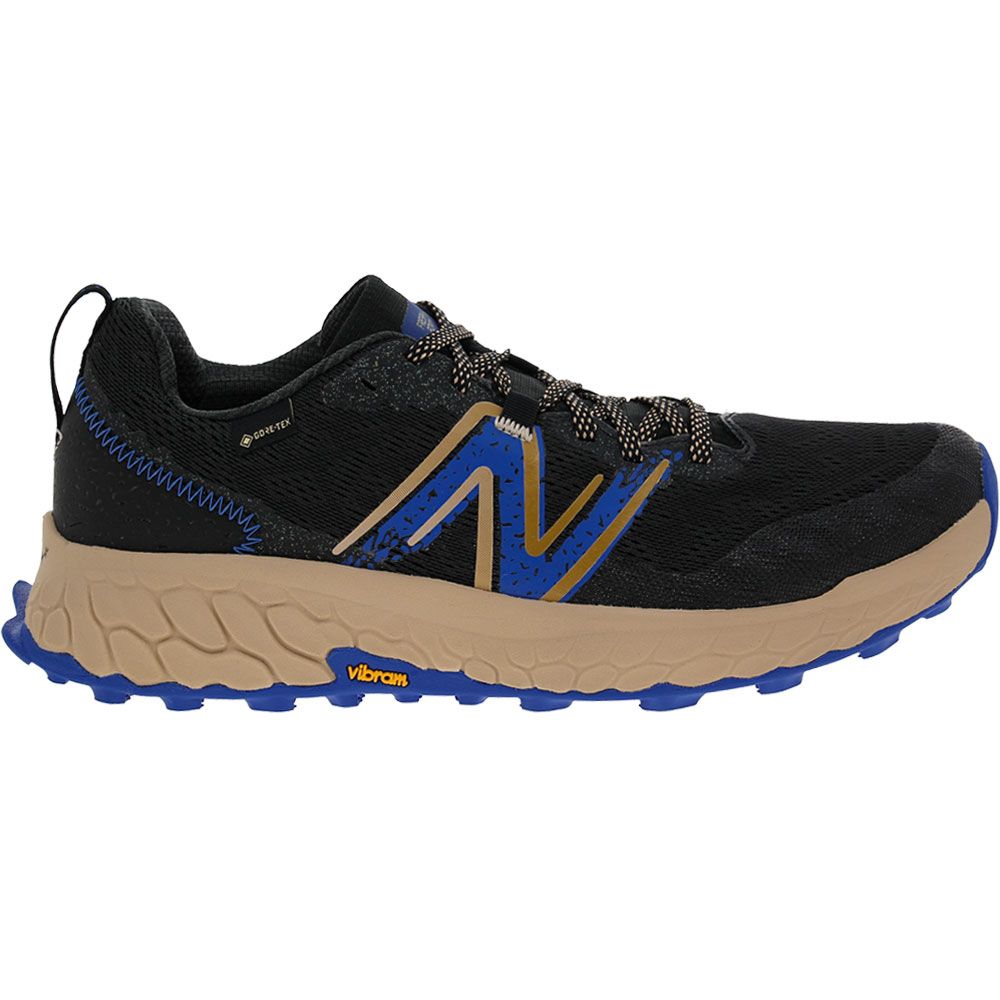 New Balance Fresh Foam X Hierro v7 GTX Trail Mens Running Shoes Black Blue Side View