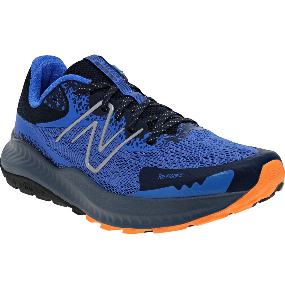 New Balance Nitrel v5 Mens Trail Running Shoes Blue Lapis Marigold