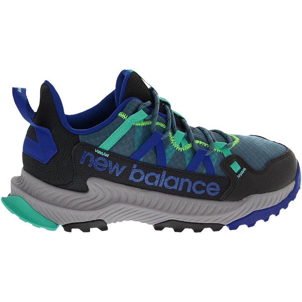 New Balance Shando Trail Running Shoes - Mens Black Blue Side View