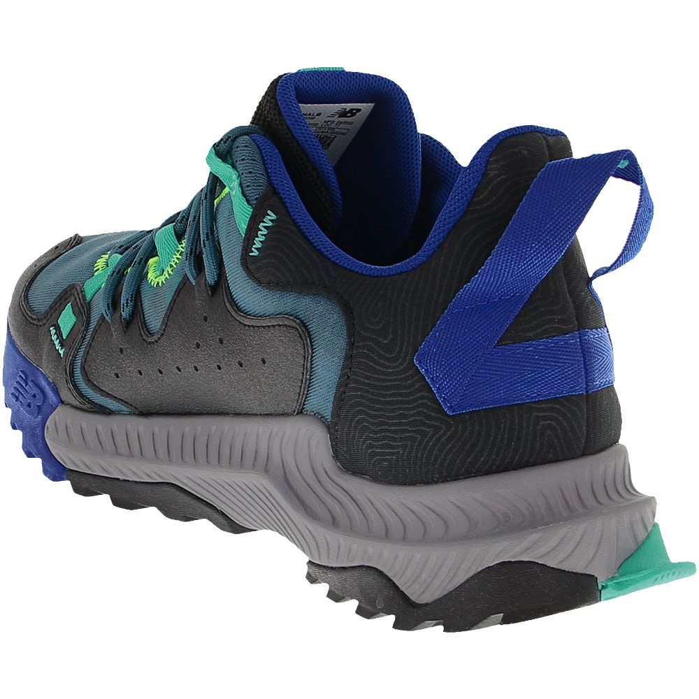New Balance Shando Trail Running Shoes - Mens Black Blue Back View