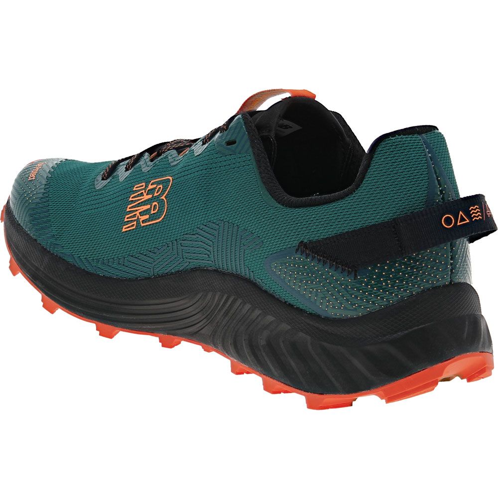New Balance Fuelcell Summit 4 Trail Running Shoes - Mens Teal Back View