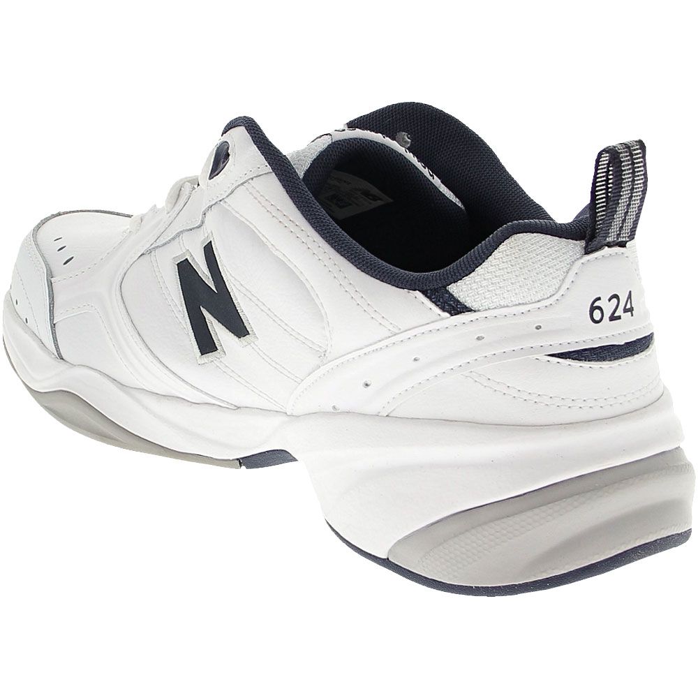 New Balance Mx 624 Wn2 Training Shoes - Mens White Navy Back View