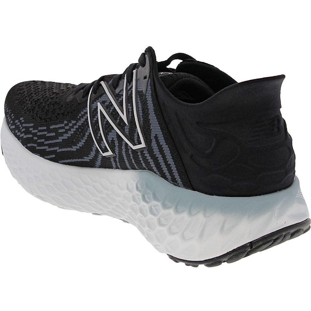 New Balance W 1080 B11 Running Shoes - Womens Black White Back View