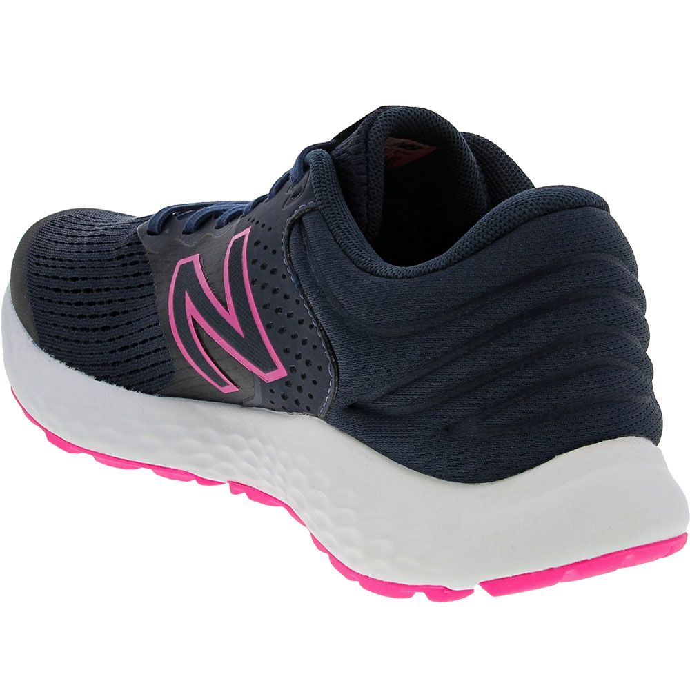 New Balance W 520 Cb7 Running Shoes - Womens Navy Pink Back View