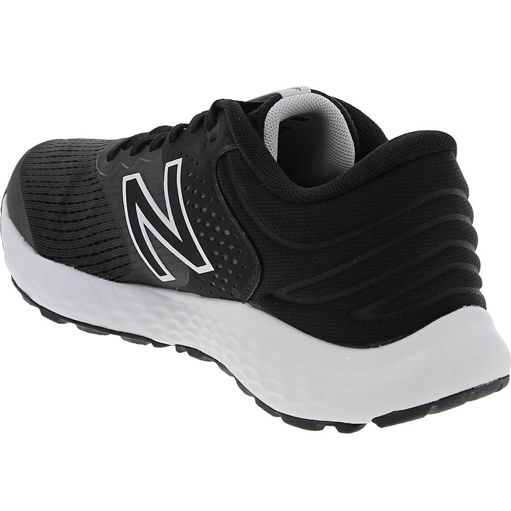 New Balance W 520 Lk7 Running Shoes - Womens Black White Back View