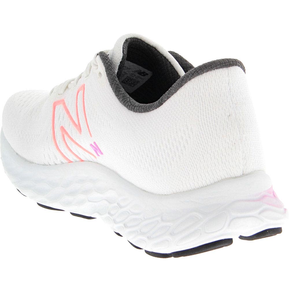 New Balance Freshfoam Evo 3 Running Shoes - Womens White Raspberry Grapefruit Back View