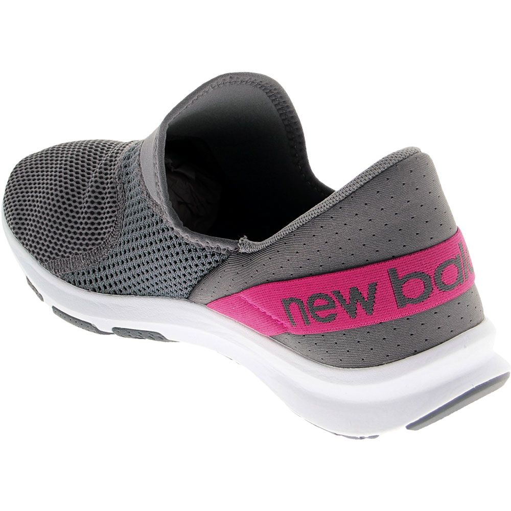 New Balance Nergize Easy Slipon1 Training Shoes - Womens Grey Pink White Back View