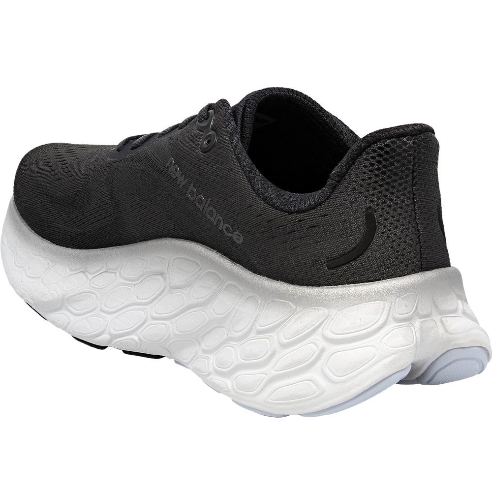New Balance Fresh Foam More 4 Running Shoes - Womens Black Blue Back View