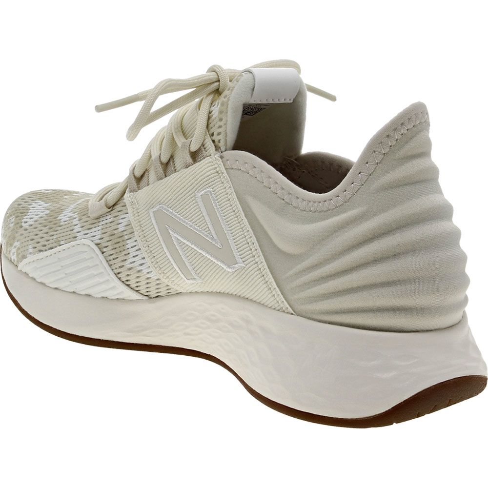 New Balance Freshfoam Roav1 Running Shoes - Womens Beige White Back View