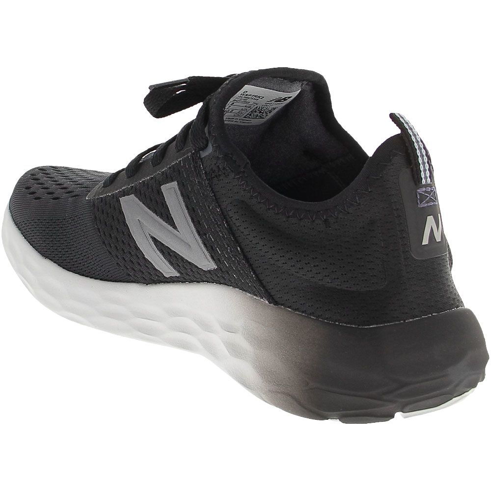 New Balance Freshfoam Sport 2 Running Shoes - Womens Black Grey Back View