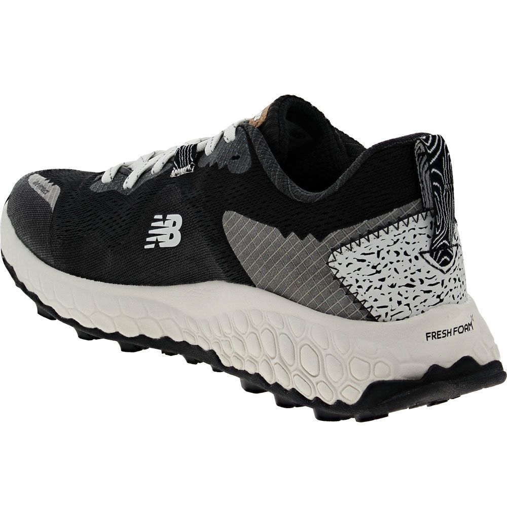 New Balance Freshfoam Hierro 7 Trail Running Shoes - Womens Black White Back View