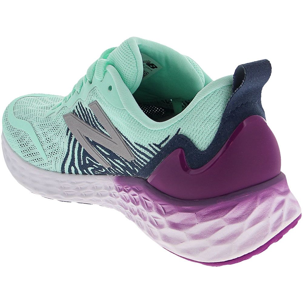 New Balance Freshfoam Tempo Running Shoes - Womens Teal Purple Back View