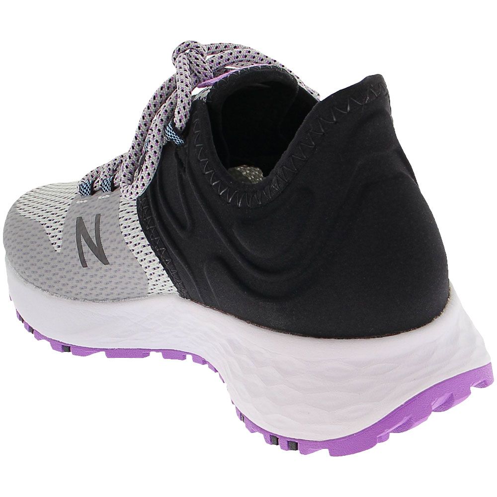 New Balance Roav TR Trail Running Shoes - Womens Aluminum Black Lavender Back View