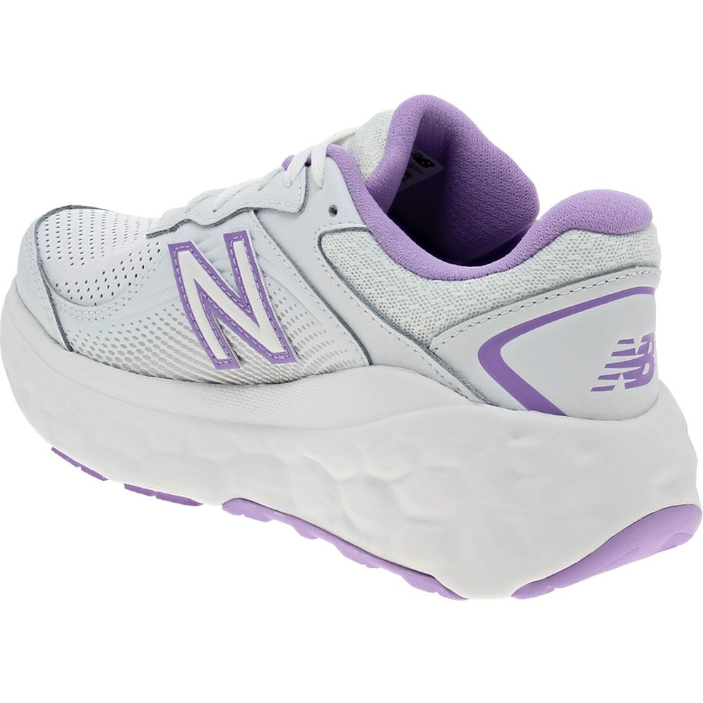 New Balance Freshfoam 840 Walking Shoes - Womens White Purple Back View