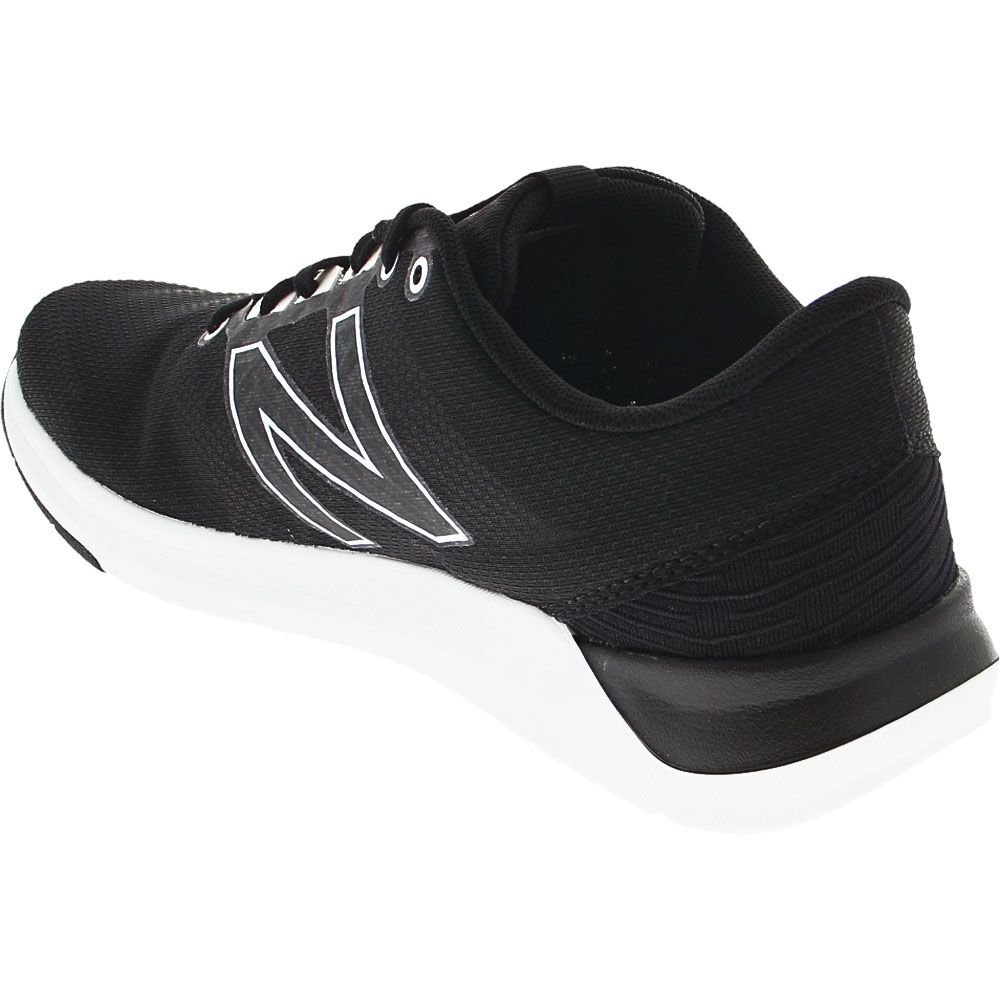 New Balance Wx 715 Lk4 Training Shoes - Womens Black White Back View