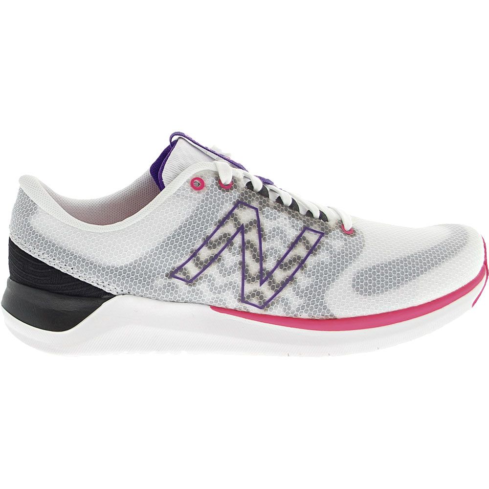 New Balance Wx 715 Rw4 Training Shoes - Womens White Pink Side View
