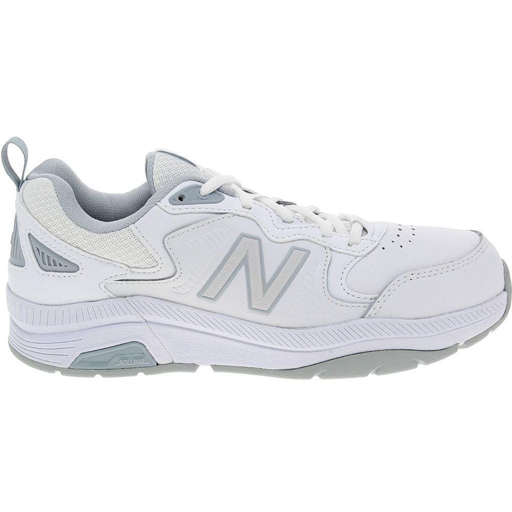 New Balance WX 857 V3 Training Shoes - Womens White Grey Side View