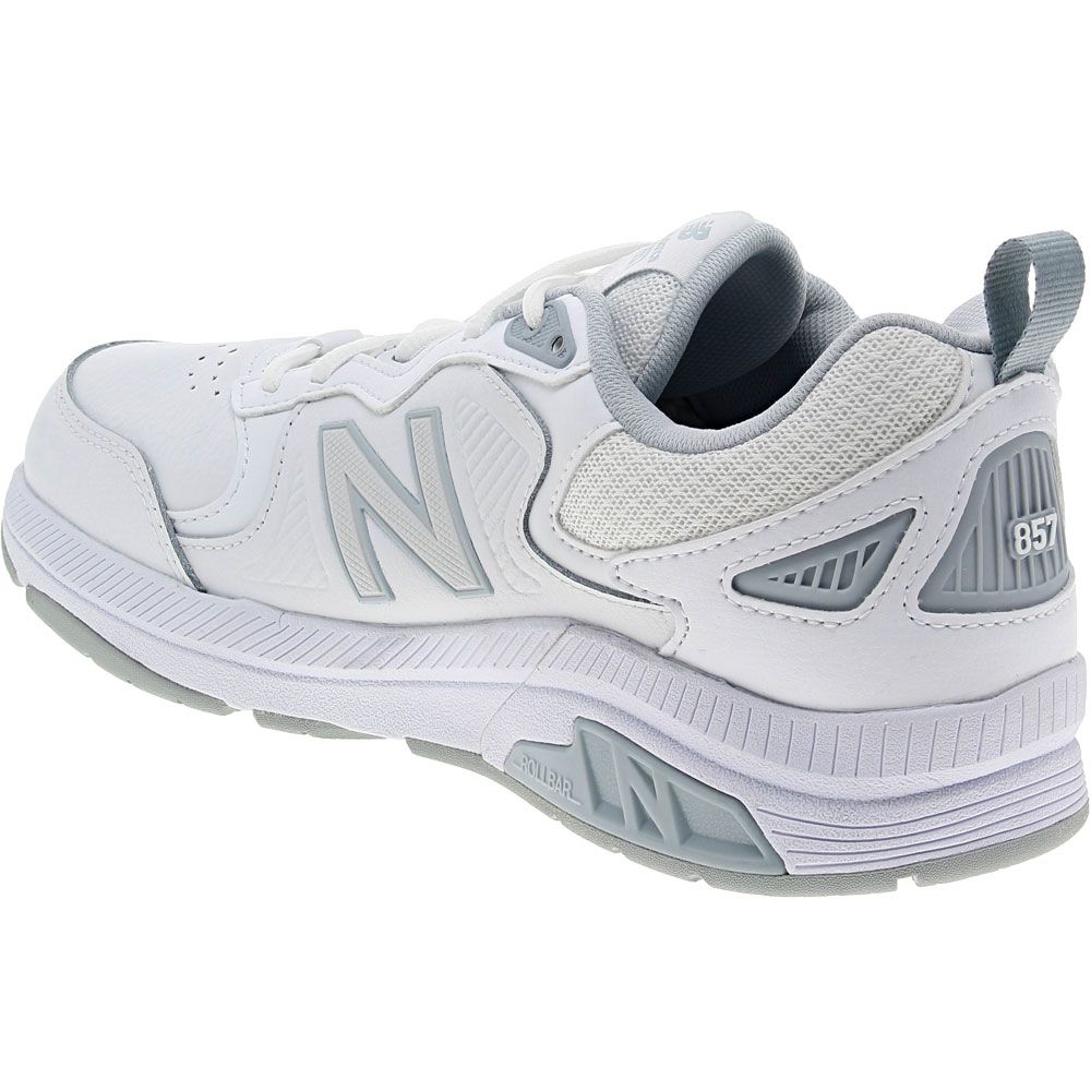 New Balance WX 857 V3 Training Shoes - Womens White Grey Back View