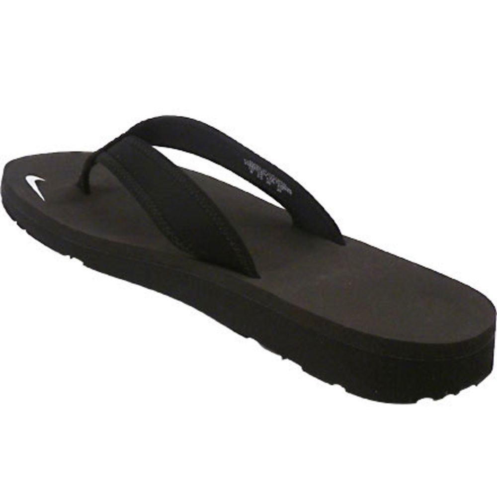 Nike Celso Thong Sandals - Womens Black White Back View
