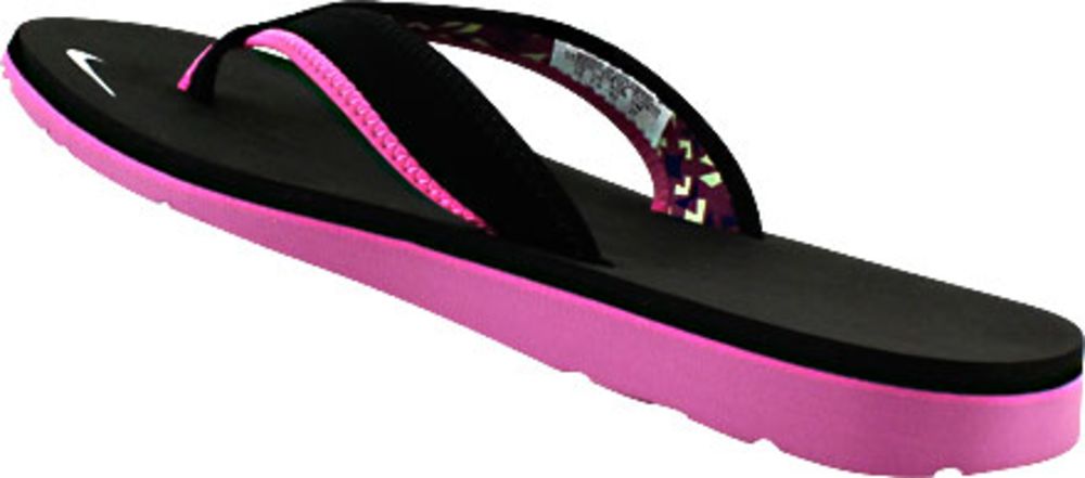 Nike Celso Thong Sandals - Womens Black Magenta Back View