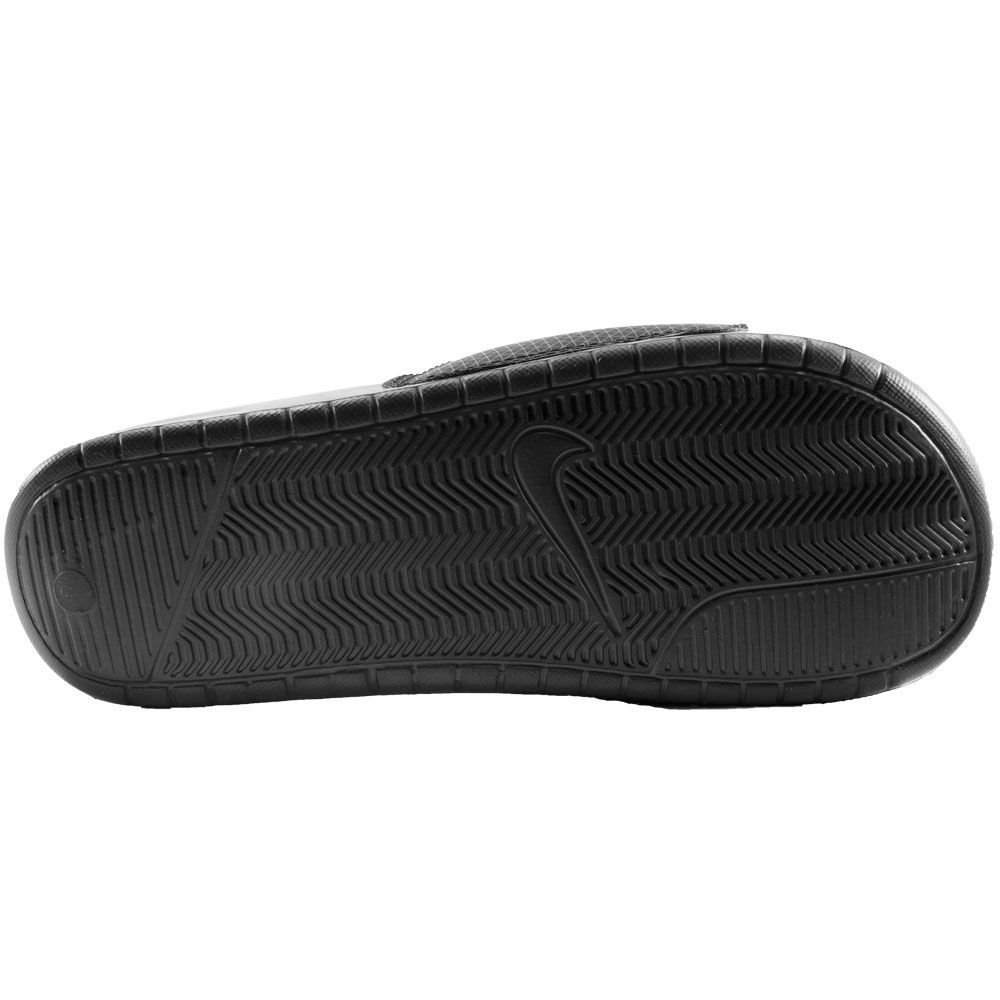 Nike Benassi Jdi Slide Sandals - Mens Black Challenge Red Sole View