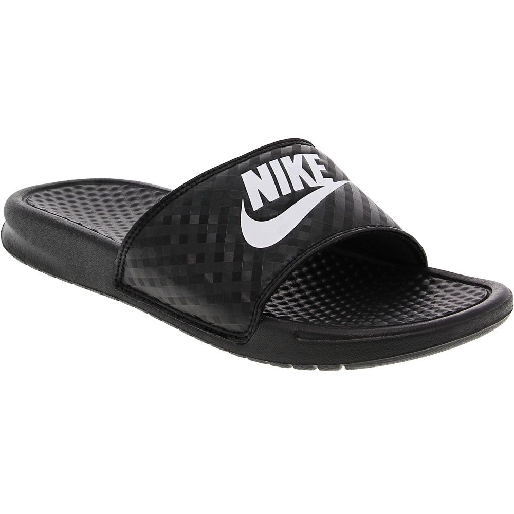 Nike Benassi JDI Slide Sandals - Womens Black White Diamond