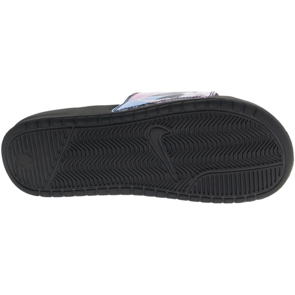 Nike Benassi Just Do It Slide Sandals - Womens Anthracite Topaz Mist Sole View