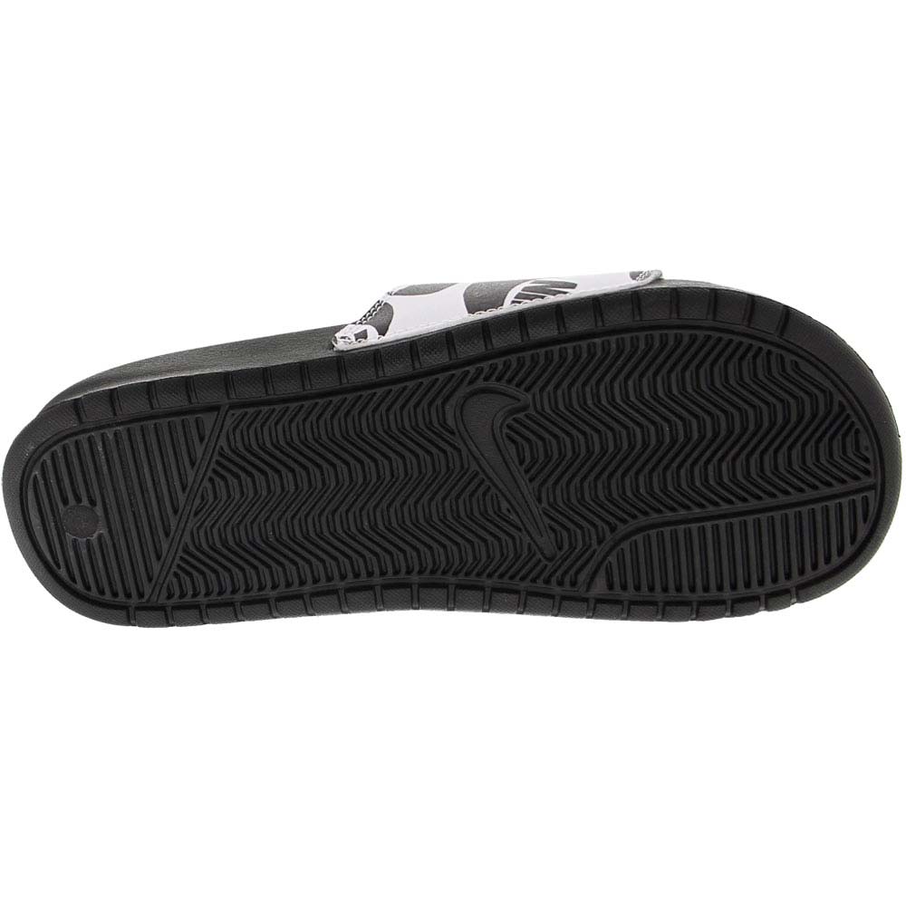 Nike Benassi Just Do It Slide Sandals - Womens Black Black White Sole View
