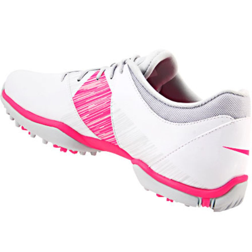 Nike Nike Delight V Golf Shoes - Womens White Pink Light Grey Back View